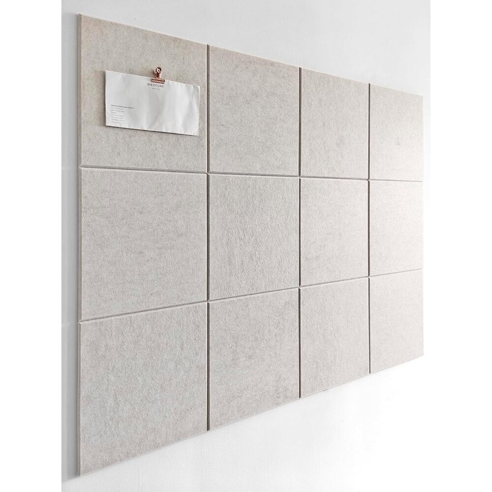 Stylish Felt Wall Tiles 12-Pack | Cork Board Alternative